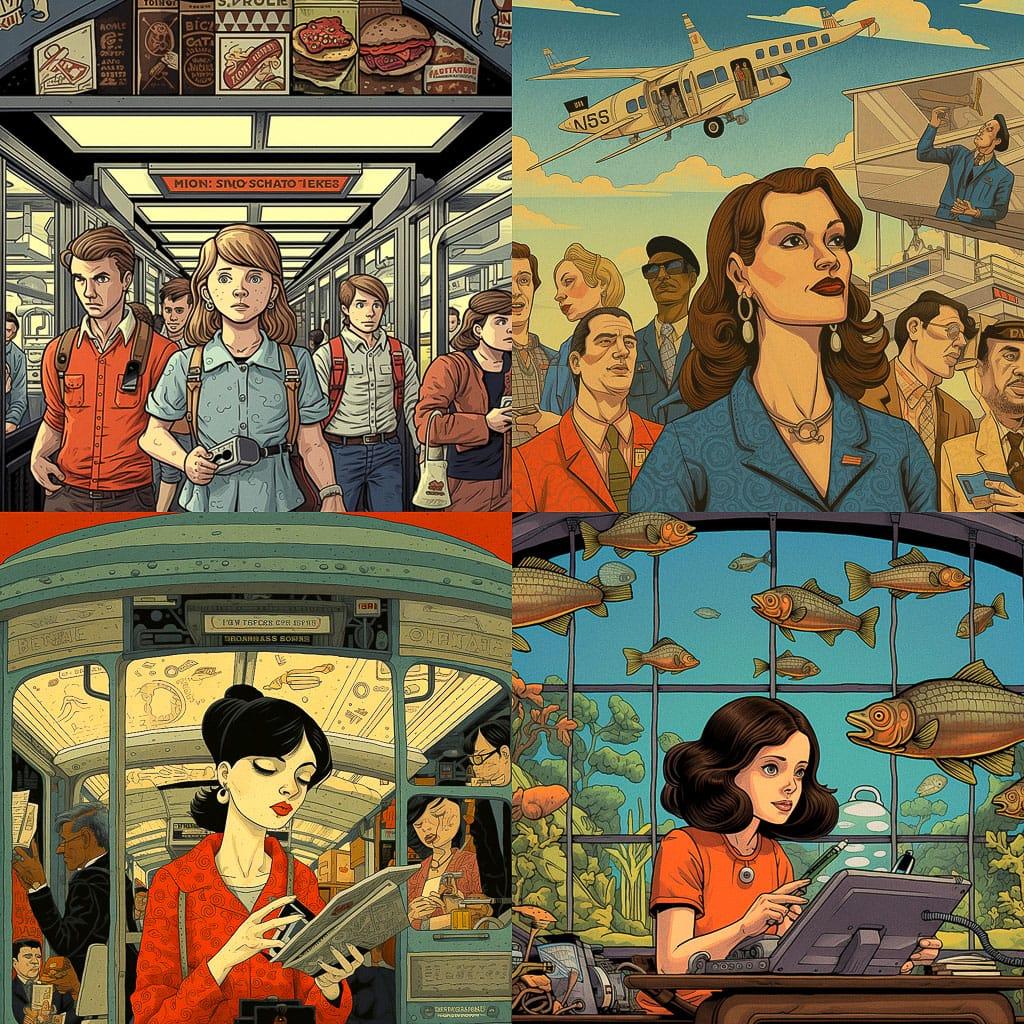 Jen Sorensen style, Midjourney V5.1, render 1 of 4