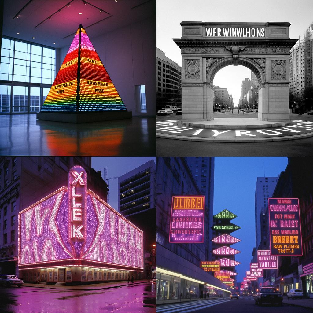 Jenny Holzer style, Midjourney V5.1, render 1 of 4