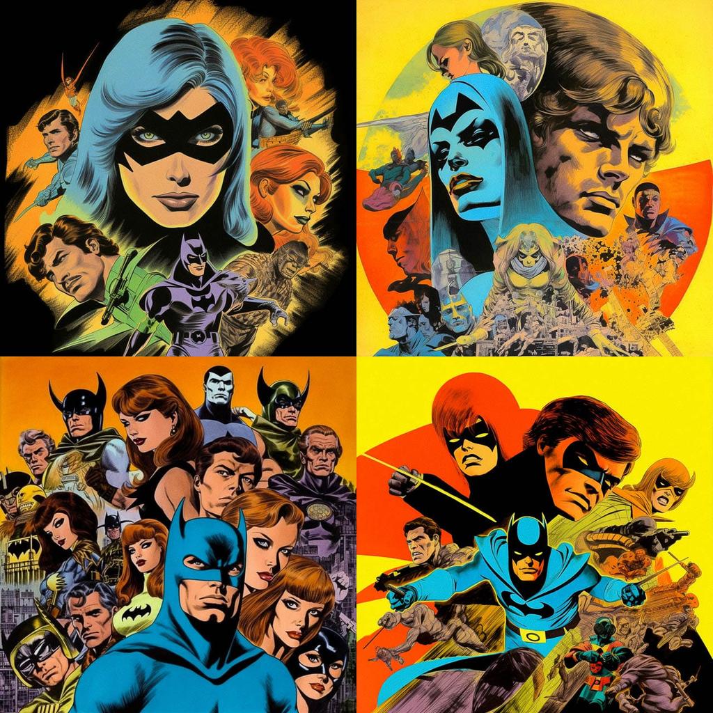 Jim Aparo style, Midjourney V5.1, render 1 of 4