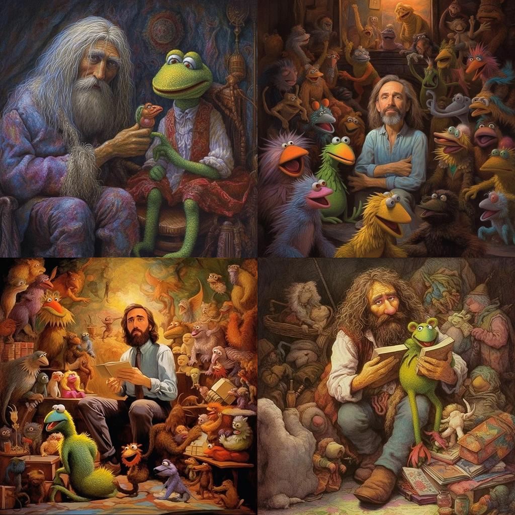 Jim Henson style, Midjourney V5.1, render 1 of 4