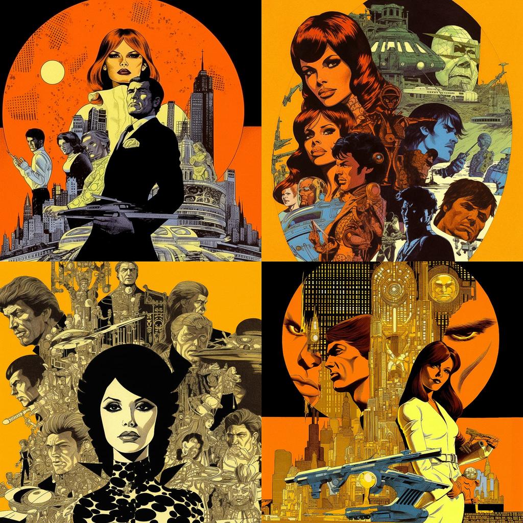 Jim Steranko style, Midjourney V5.1, render 1 of 4