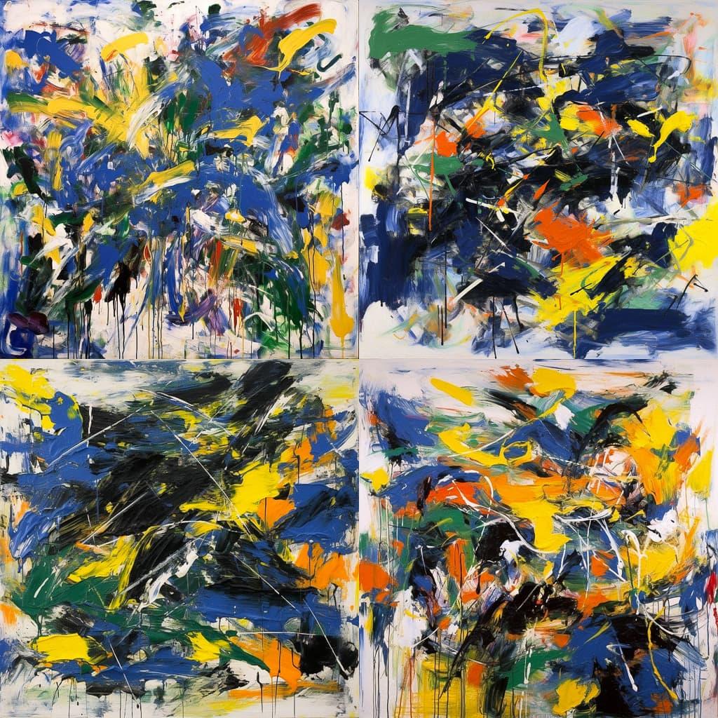 Joan Mitchell style, Midjourney V5.1, render 1 of 4