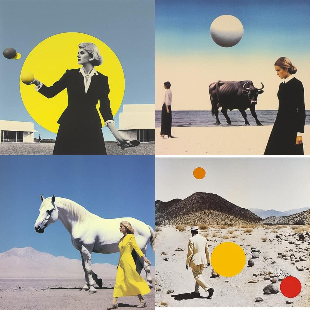 John Baldessari style, Midjourney V5.1, render 1 of 4