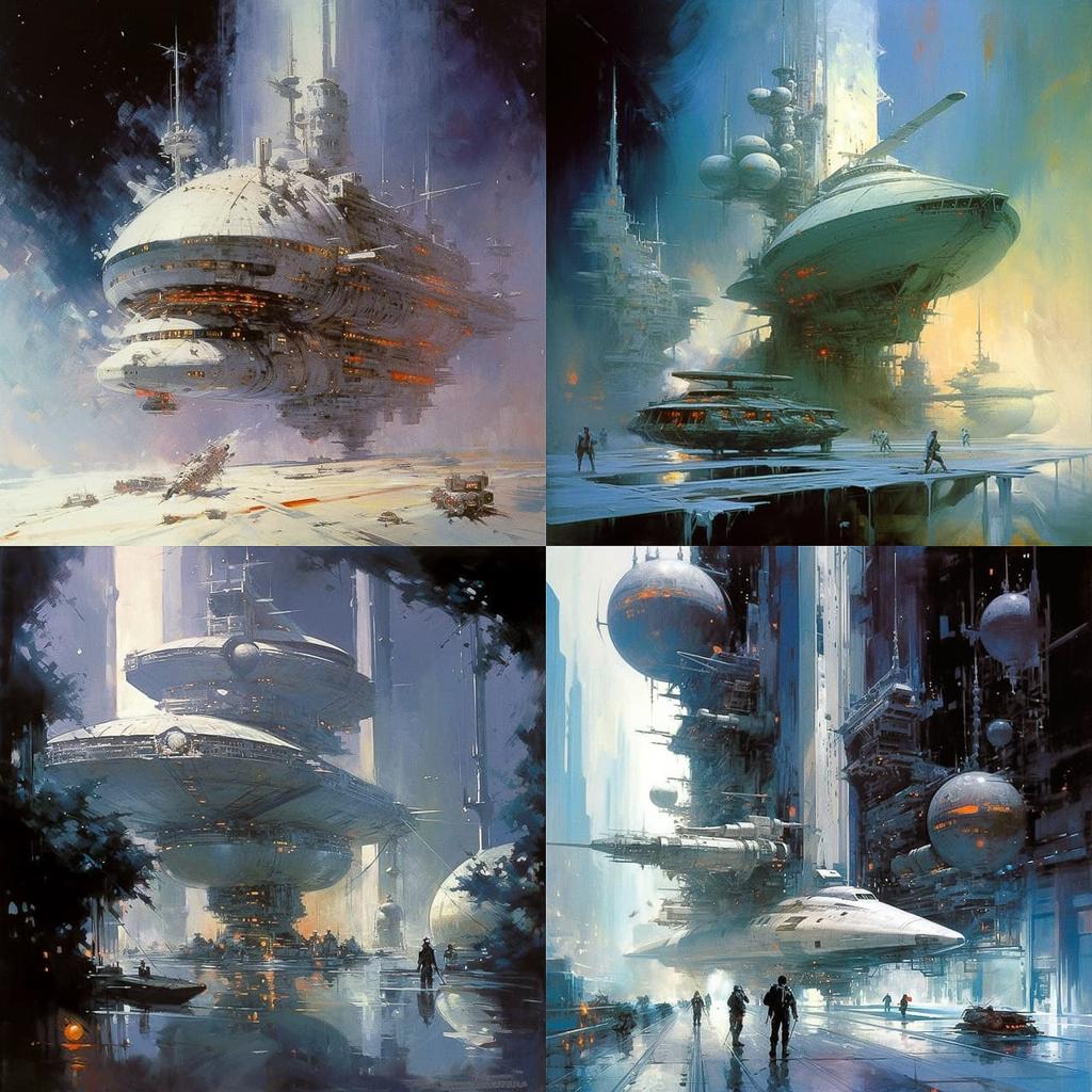 John Berkey style, Midjourney V5.1, render 1 of 4
