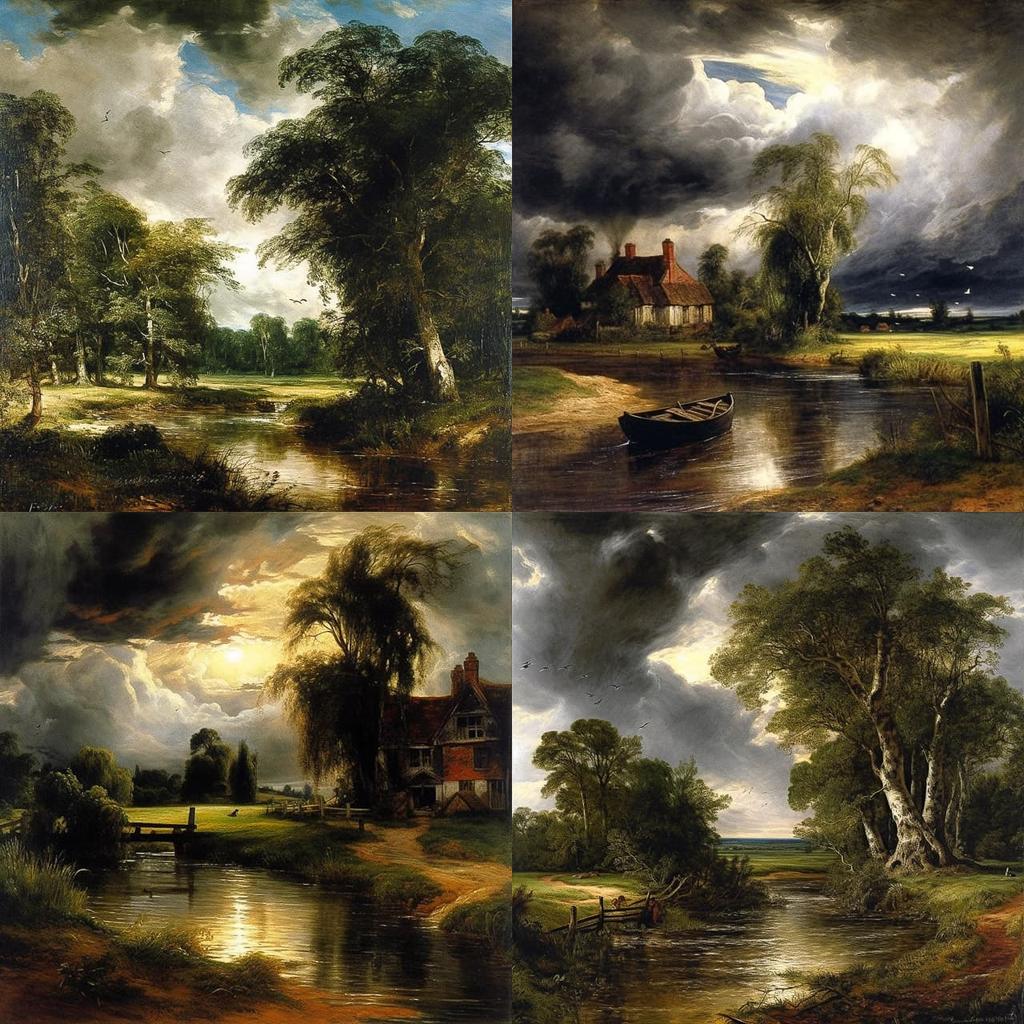 John Constable style, Midjourney V5.1, render 1 of 4