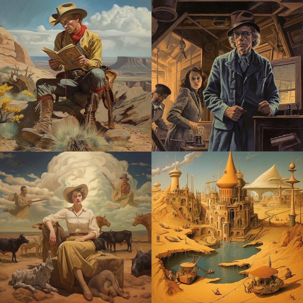 John Ford style, Midjourney V5.1, render 1 of 4