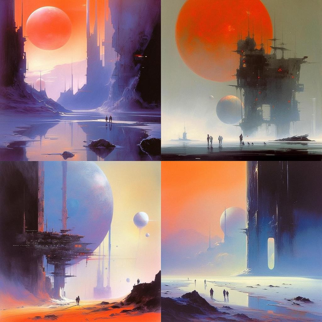 John Harris style, Midjourney V5.1, render 1 of 4