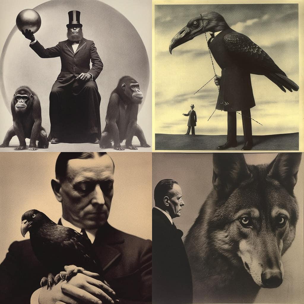 John Heartfield style, Midjourney V5.1, render 1 of 4