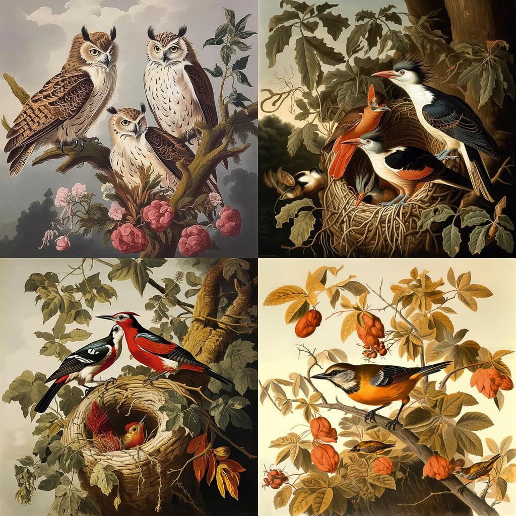 John James Audubon style, Midjourney V5.1, render 1 of 4