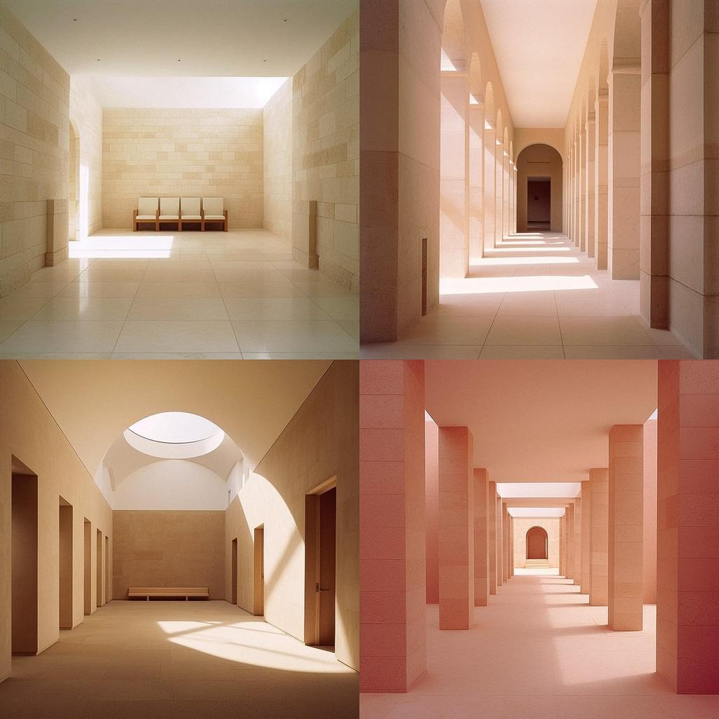 John Pawson style, Midjourney V5.1, render 1 of 4