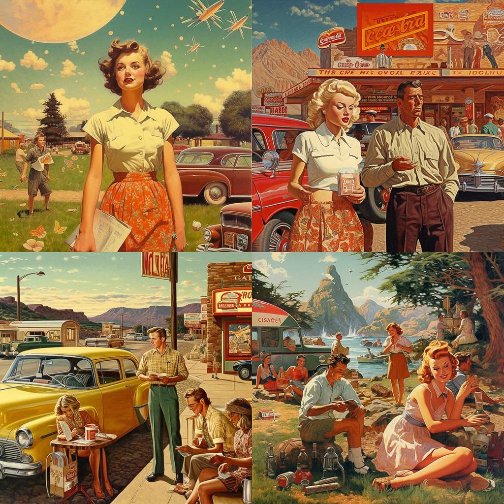 John Philip Falter style, Midjourney V5.1, render 1 of 4