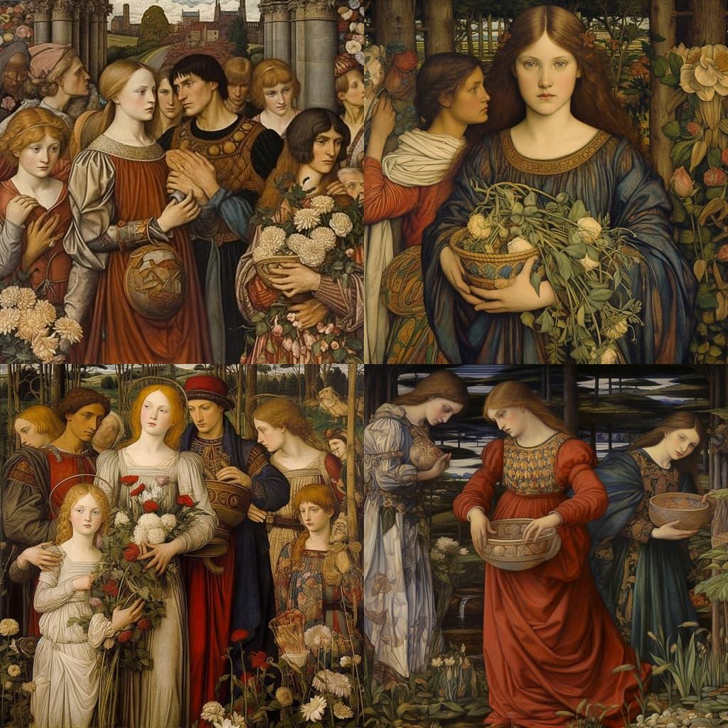 John Roddam Spencer Stanhope style, Midjourney V5.1, render 1 of 4