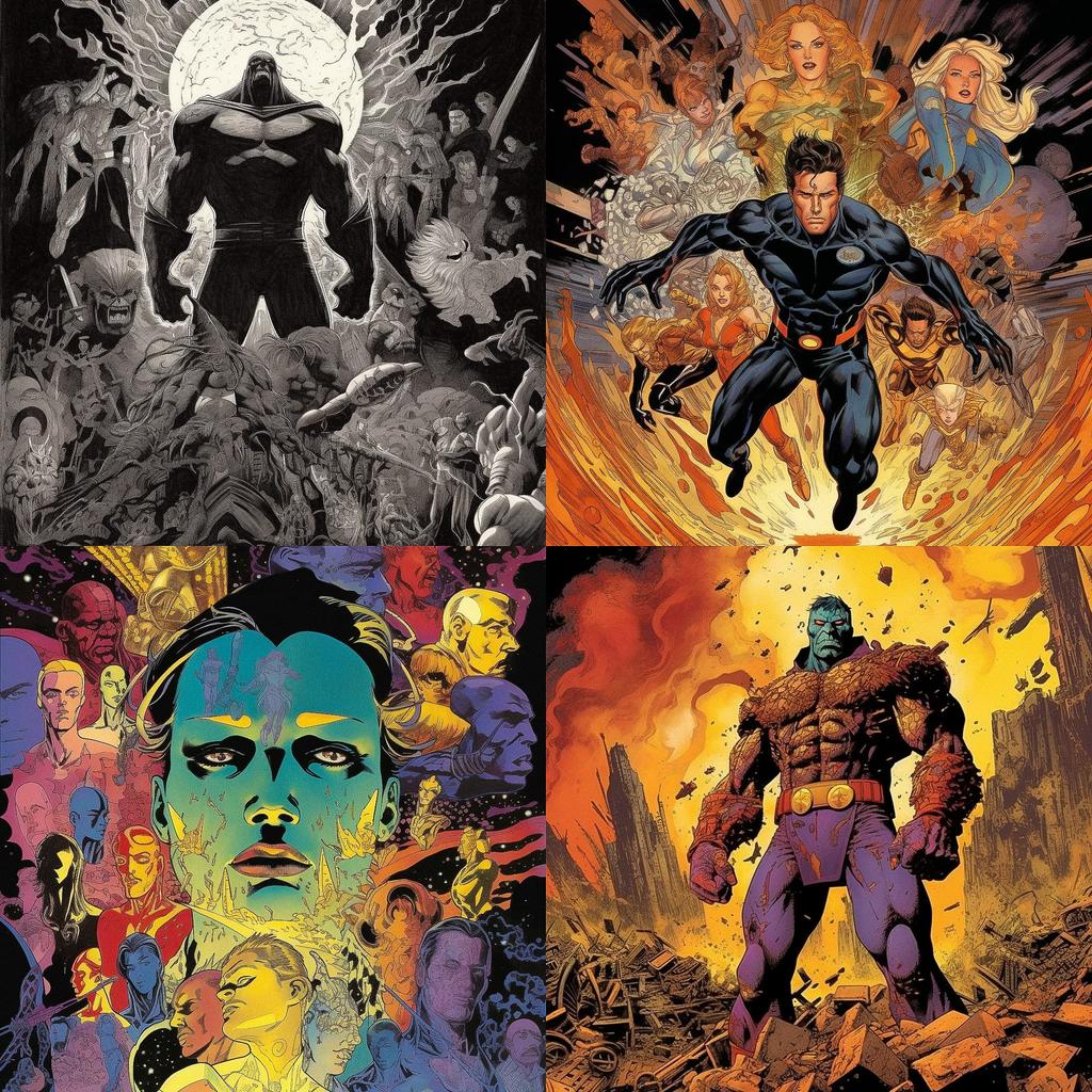 John Romita Jr style, Midjourney V5.1, render 1 of 4