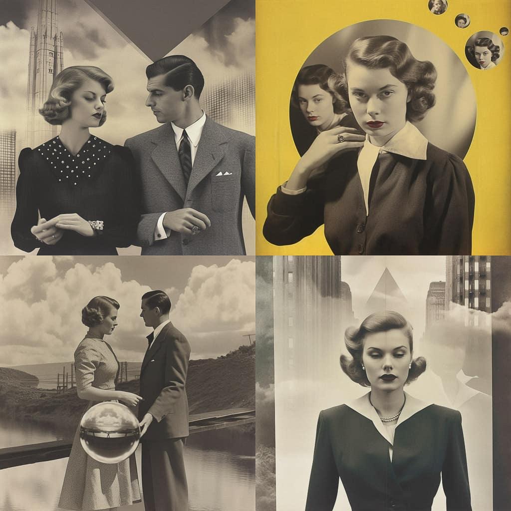 John Stezaker style, Midjourney V5.1, render 1 of 4