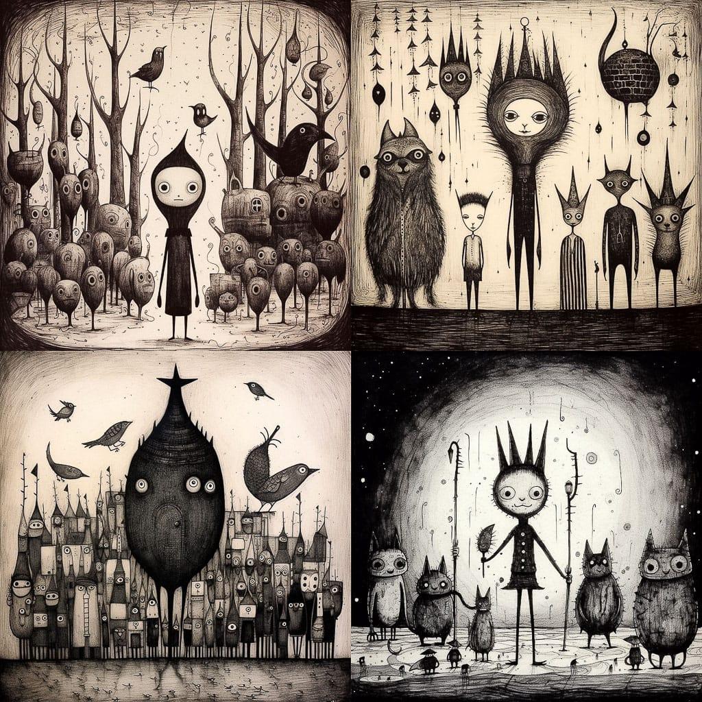 Jon Carling style, Midjourney V5.1, render 1 of 4
