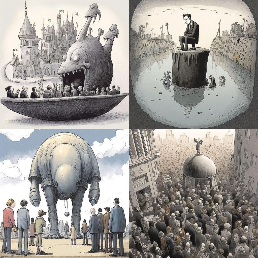 Jon Kudelka style, Midjourney V5.1, render 1 of 4