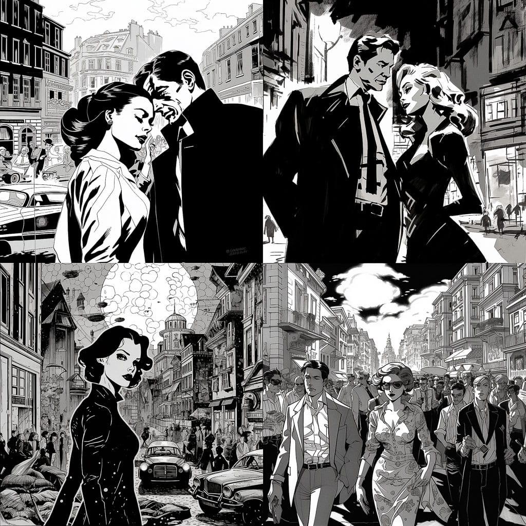 Jordi Bernet style, Midjourney V5.1, render 1 of 4