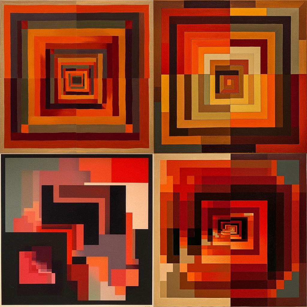 Josef Albers style, Midjourney V5.1, render 1 of 4