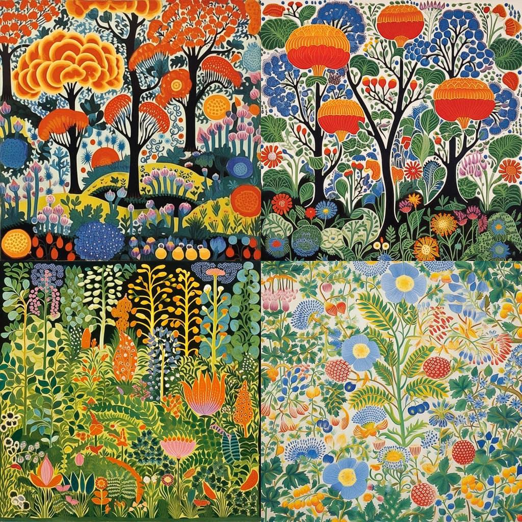Josef Frank style, Midjourney V5.1, render 1 of 4