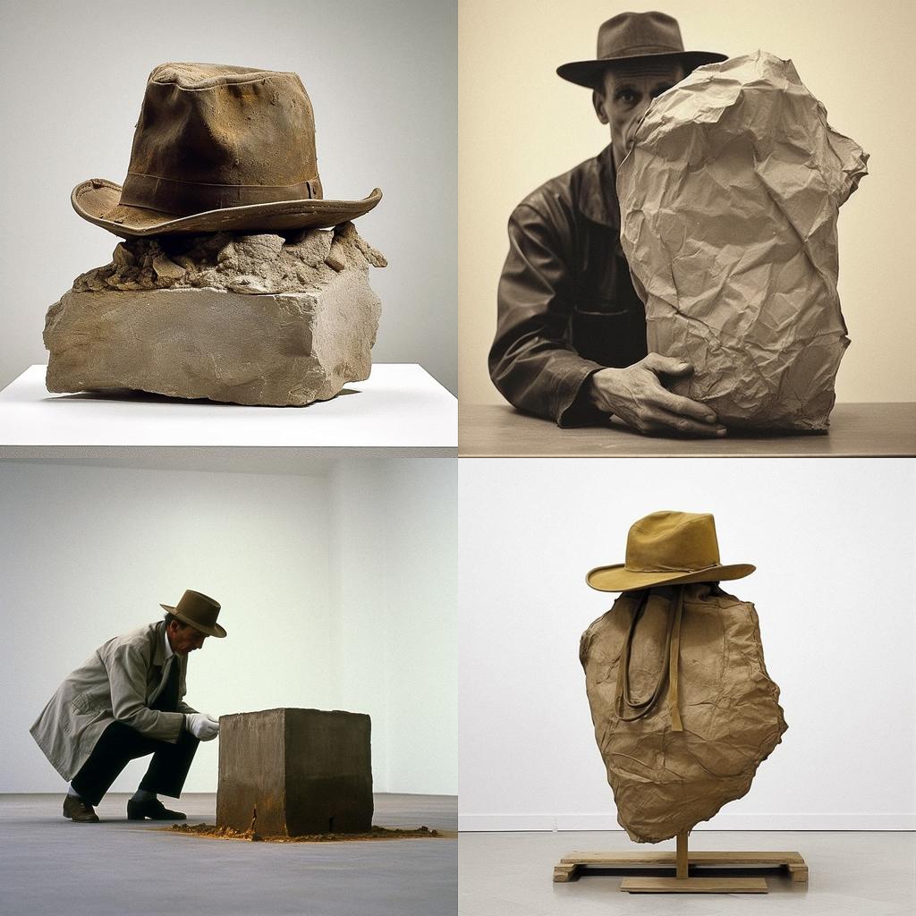 Joseph Beuys style, Midjourney V5.1, render 1 of 4