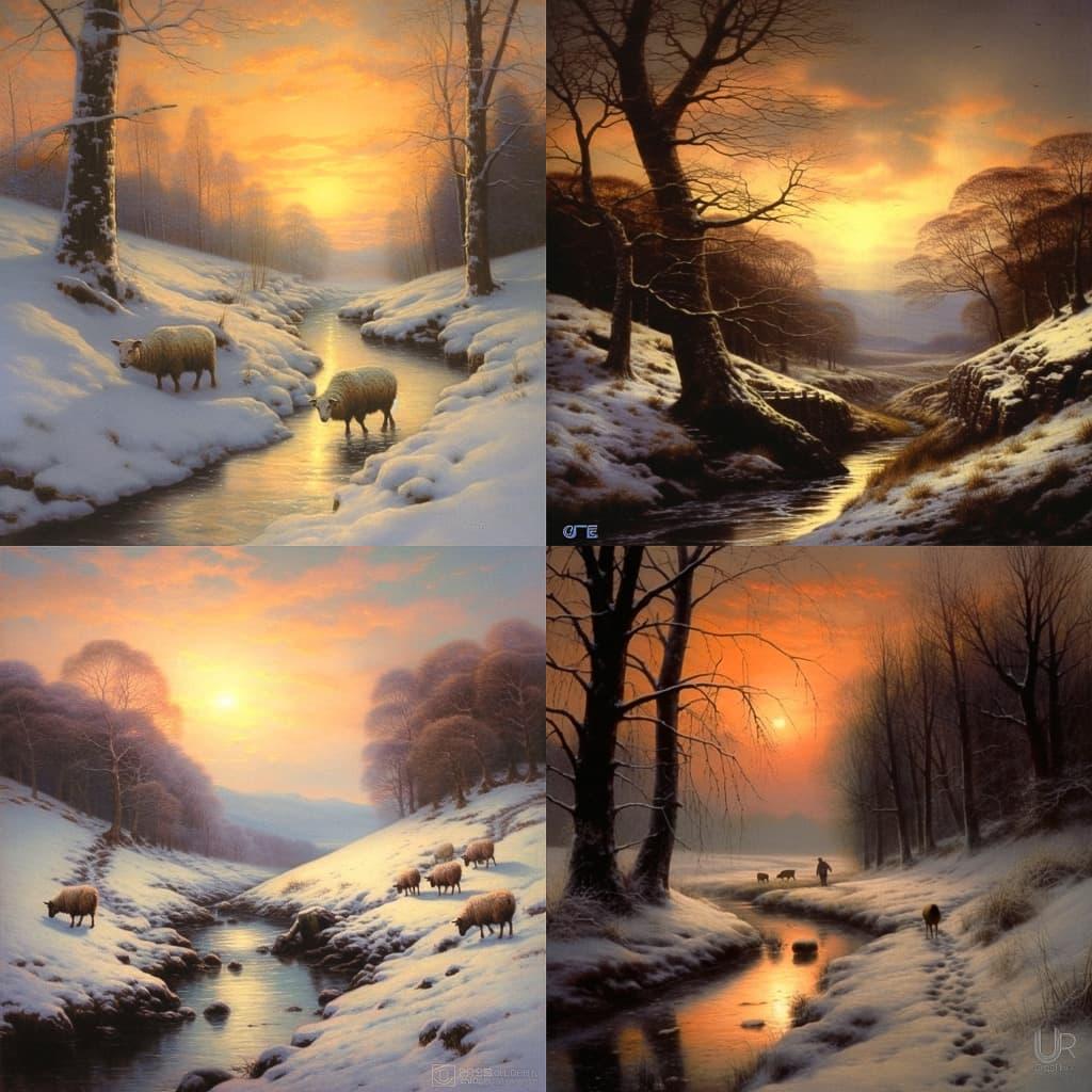 Joseph Farquharson style, Midjourney V5.1, render 1 of 4