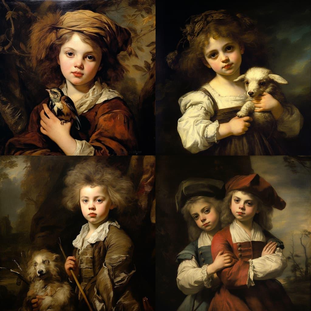 Joshua Reynolds style, Midjourney V5.1, render 1 of 4