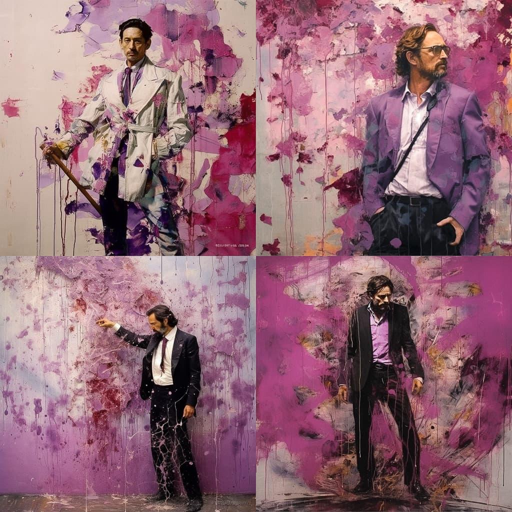 Julian Schnabel style, Midjourney V5.1, render 1 of 4