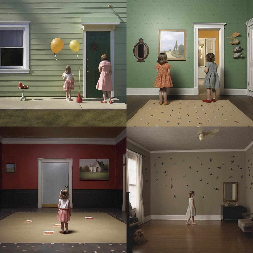 Julie Blackmon style, Midjourney V5.1, render 1 of 4