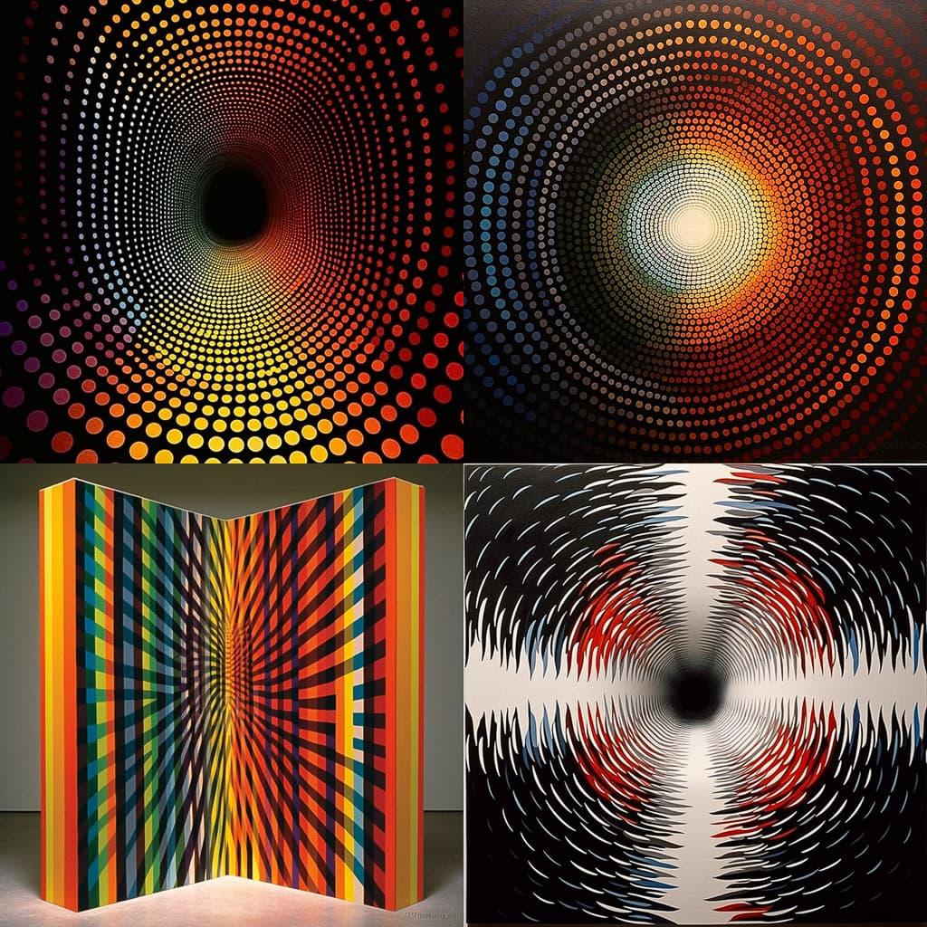 Julio Le Parc style, Midjourney V5.1, render 1 of 4