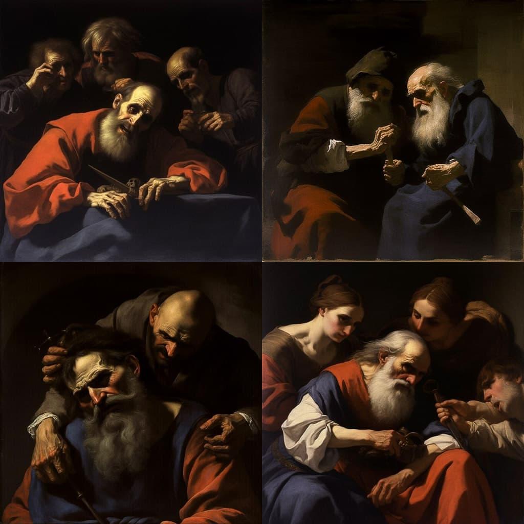 Jusepe de Ribera style, Midjourney V5.1, render 1 of 4