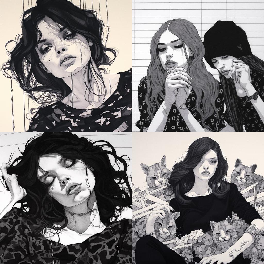 Kaethe Butcher style, Midjourney V5.1, render 1 of 4