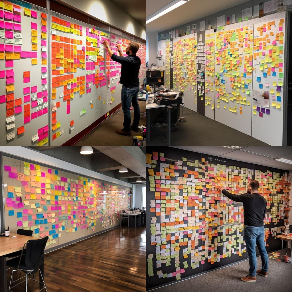 Kanban wall style, Midjourney V5.1, render 1 of 4