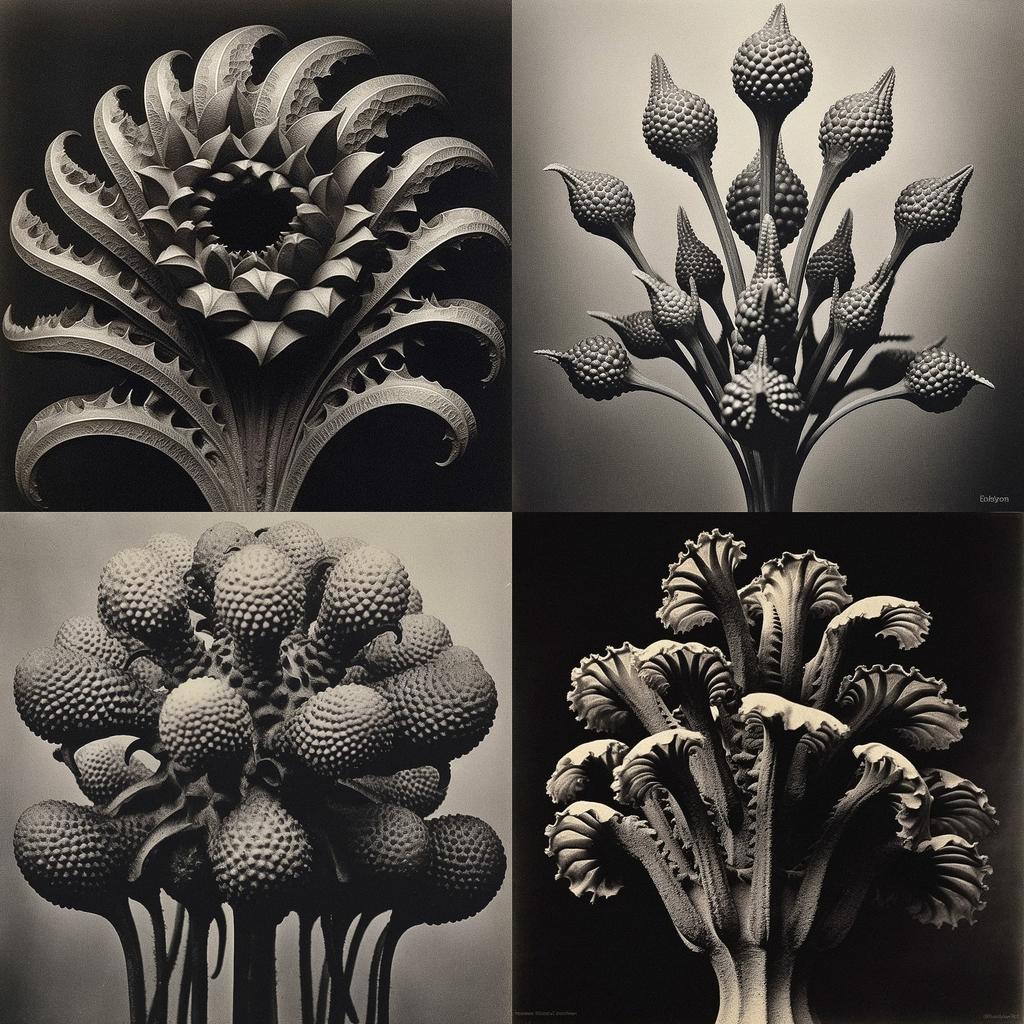 Karl Blossfeldt style, Midjourney V5.1, render 1 of 4