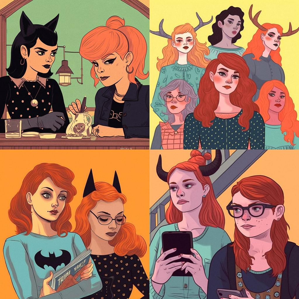 Kate Leth style, Midjourney V5.1, render 1 of 4