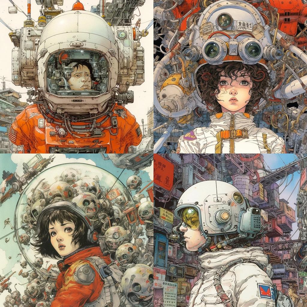 Katsuhiro Otomo style, Midjourney V5.1, render 1 of 4