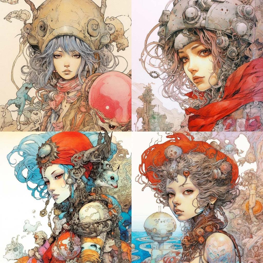 Katsuya Terada style, Midjourney V5.1, render 1 of 4