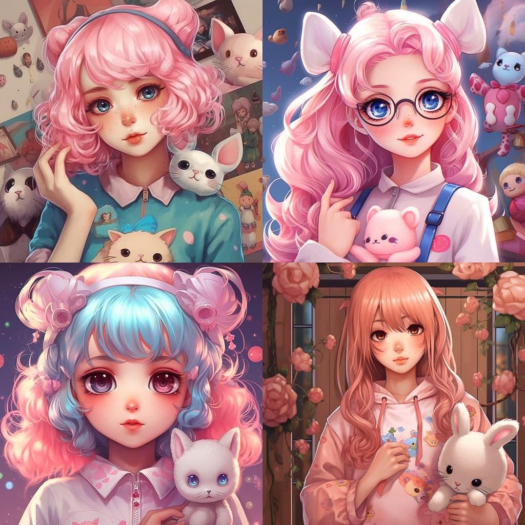 Kawaii anime style style, Midjourney V5.1, render 1 of 4