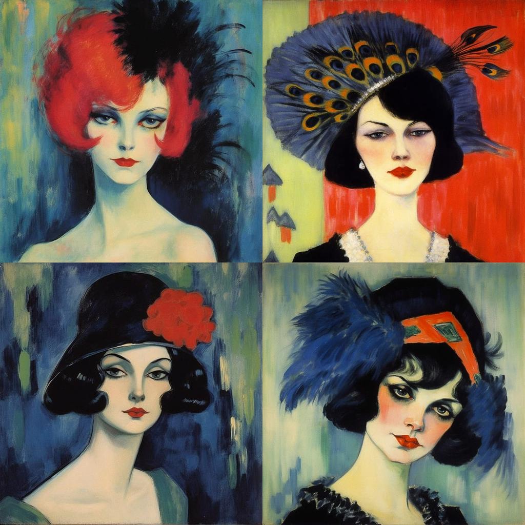 Kees van Dongen style, Midjourney V5.1, render 1 of 4