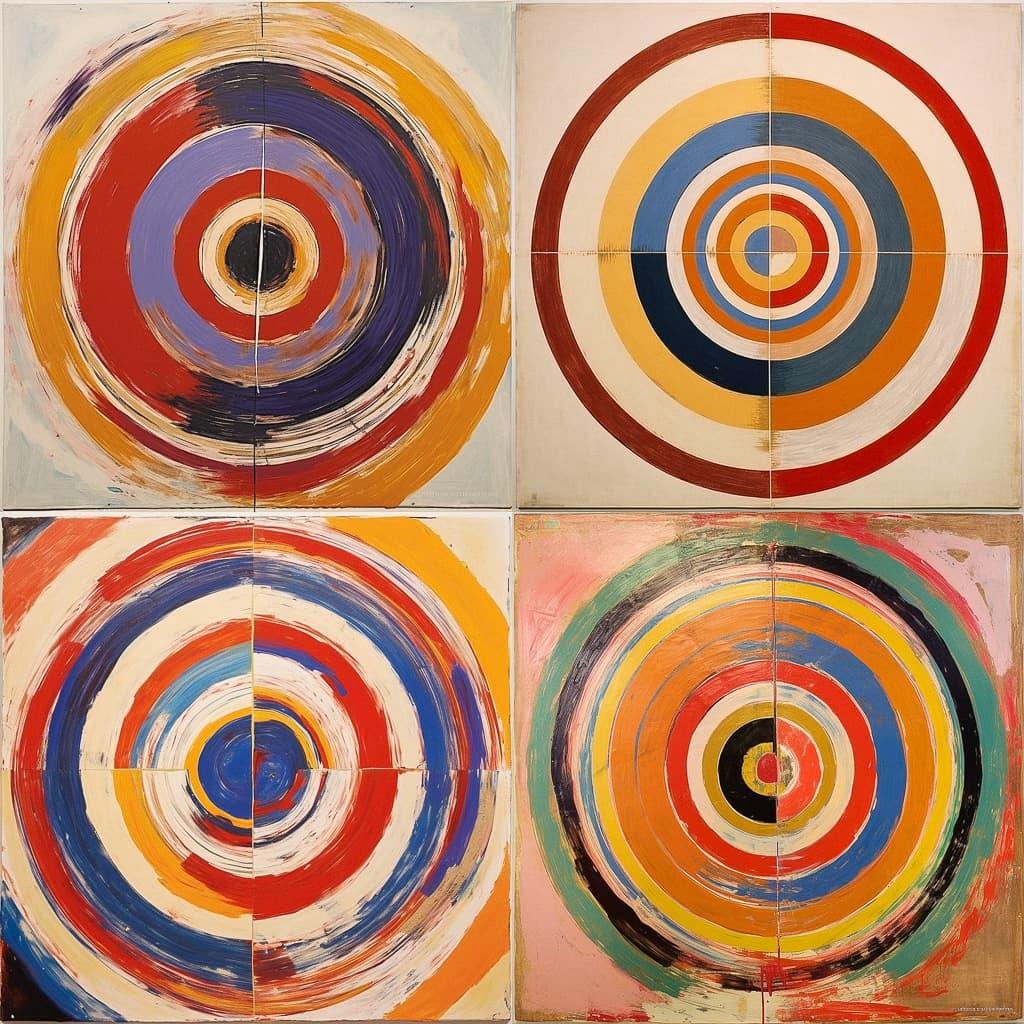 Kenneth Noland style, Midjourney V5.1, render 1 of 4
