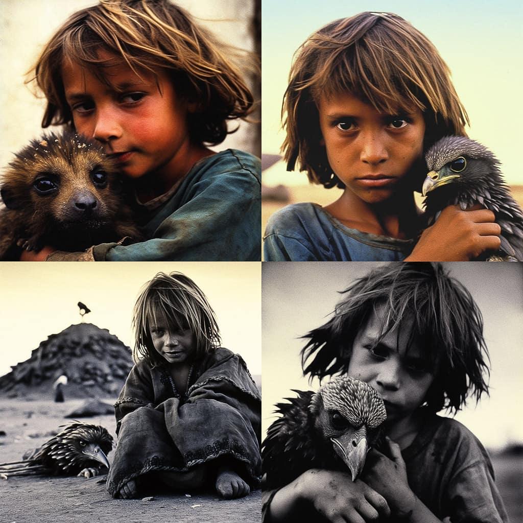 Kevin Carter style, Midjourney V5.1, render 1 of 4