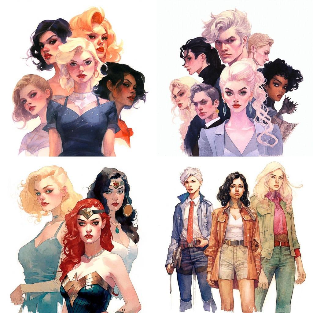 Kevin Wada style, Midjourney V5.1, render 1 of 4