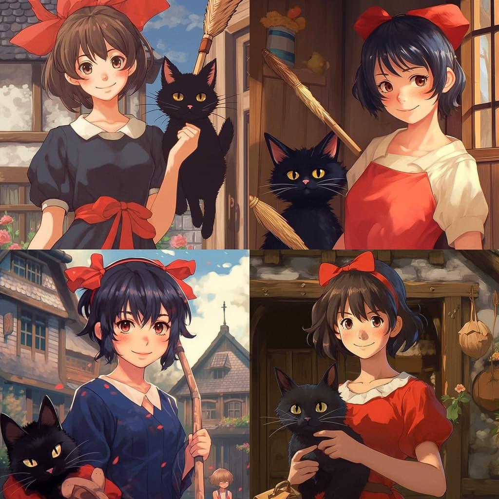 Kiki's Delivery Service style, Midjourney V5.1, render 1 of 4