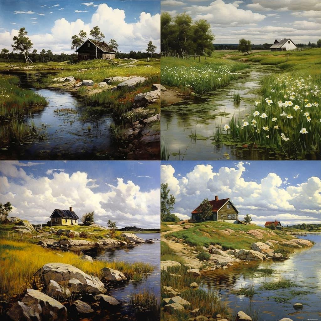 Kitty Lange Kielland style, Midjourney V5.1, render 1 of 4