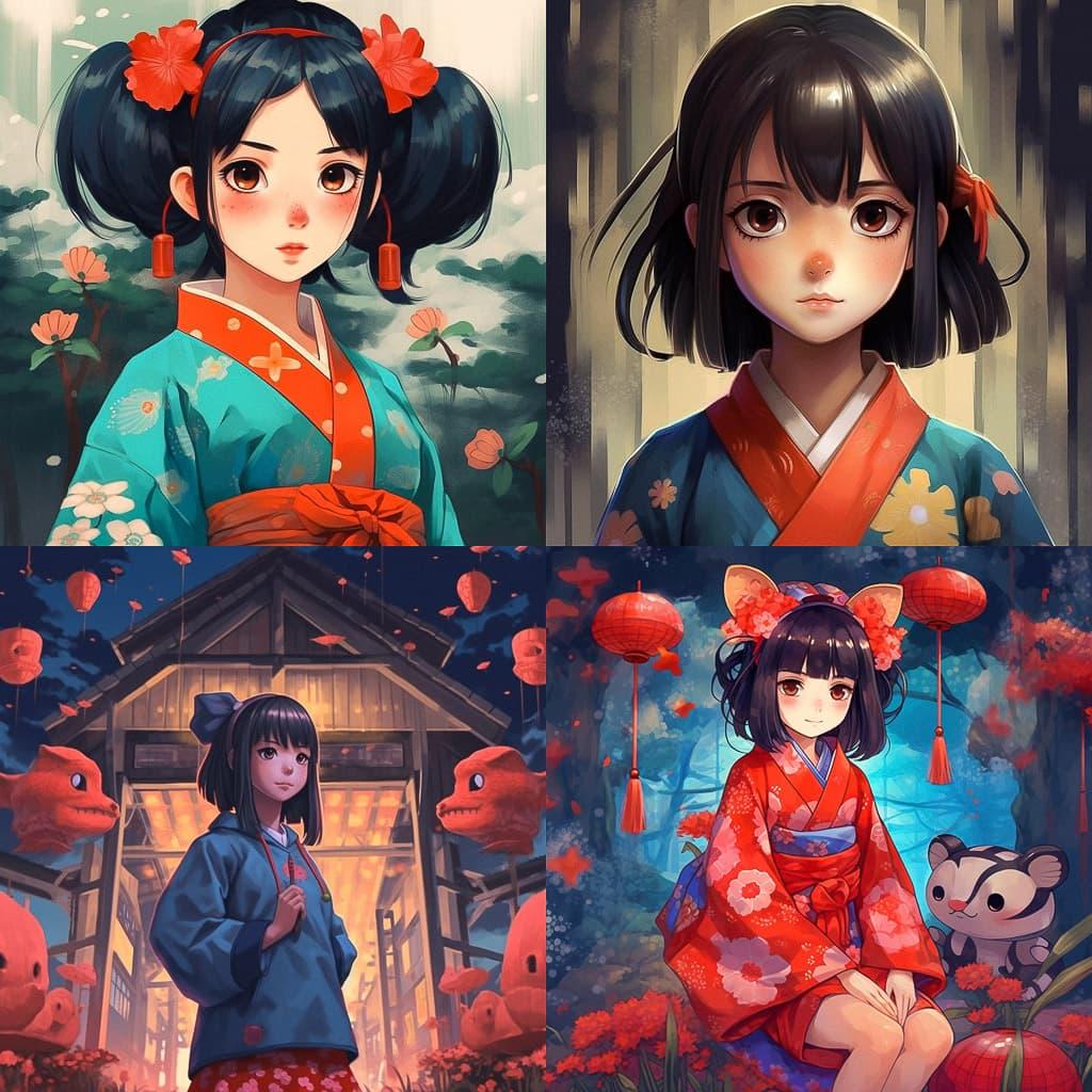 Kodomomuke anime style style, Midjourney V5.1, render 1 of 4