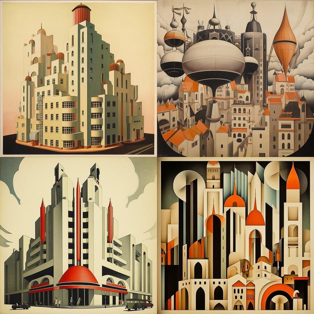 Konstantin Melnikov style, Midjourney V5.1, render 1 of 4