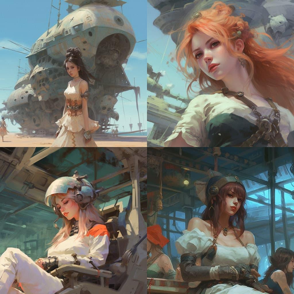 Krenz Cushart style, Midjourney V5.1, render 1 of 4