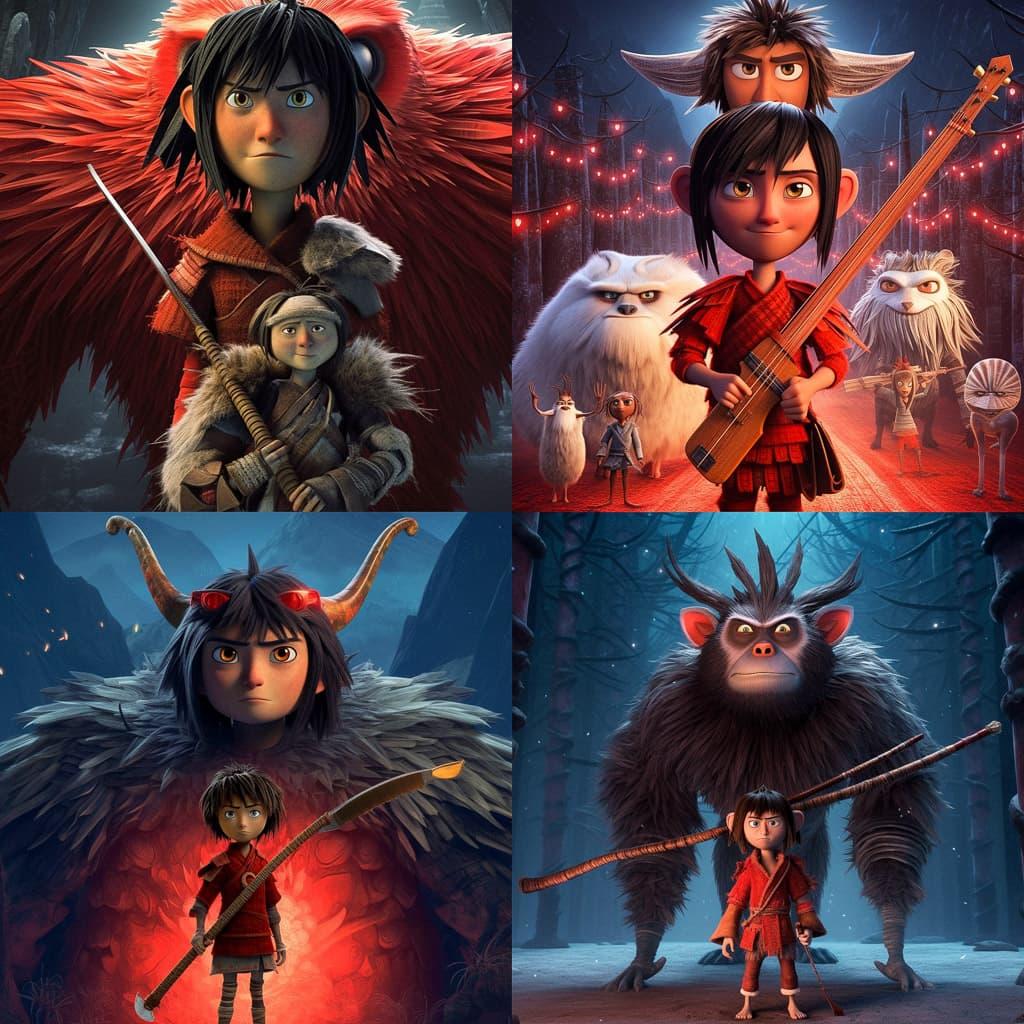 Kubo And The Two Strings style, Midjourney V5.1, render 1 of 4