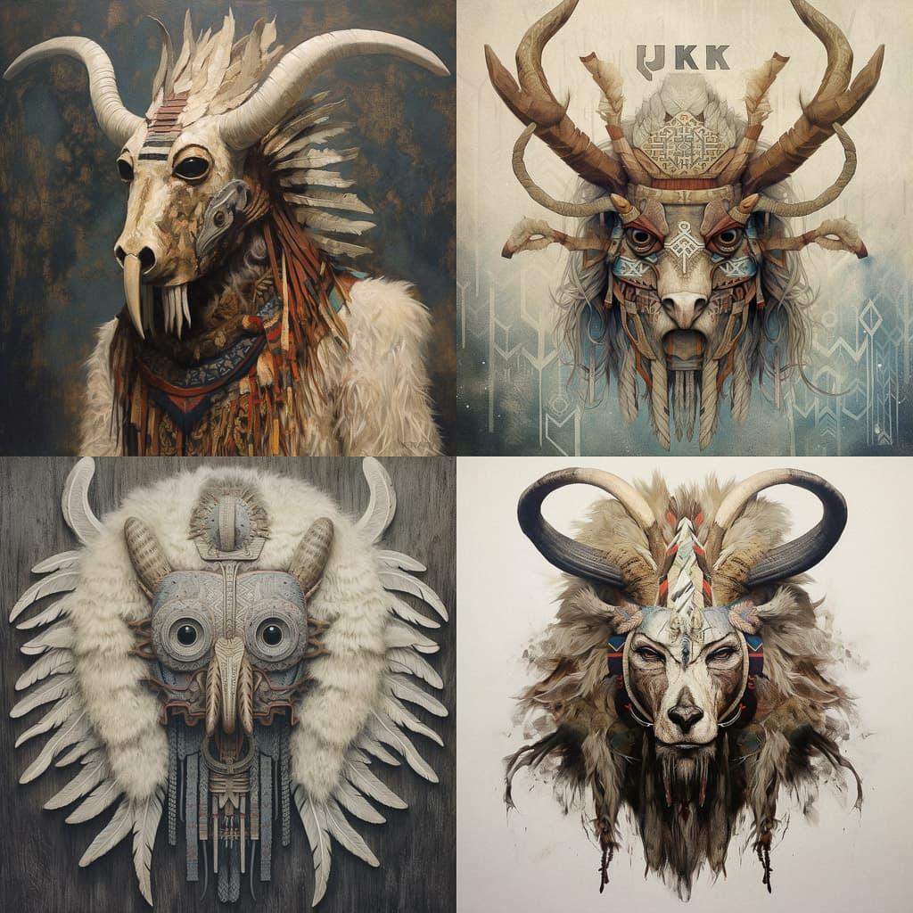 Kukeri style, Midjourney V5.1, render 1 of 4