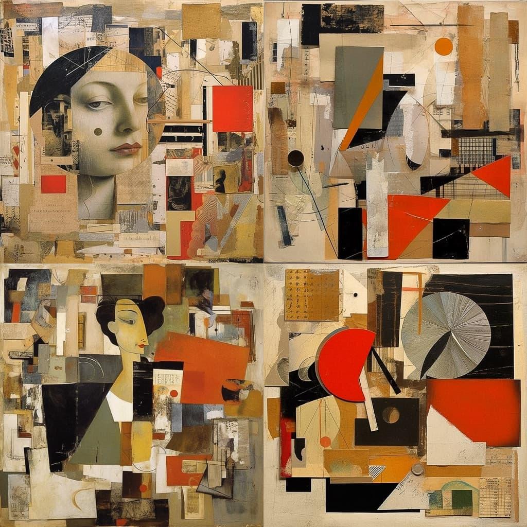 Kurt Schwitters style, Midjourney V5.1, render 1 of 4