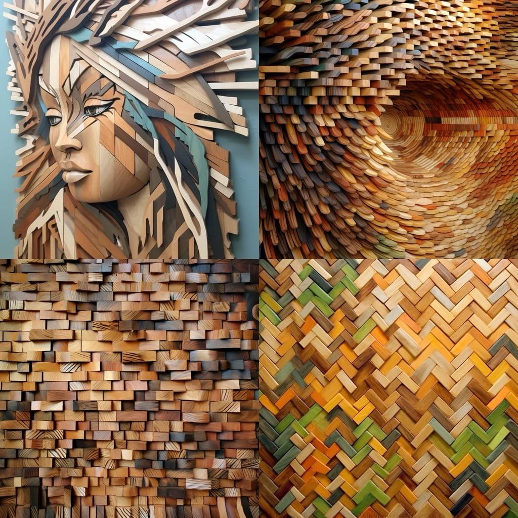 Lath art style, Midjourney V5.1, render 1 of 4
